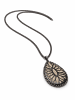 collezione alessandro Lange Kette " Wood " in grau