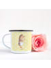Mr. & Mrs. Panda XL Emaille Tasse Igel Wein ohne Spruch in Gelb Pastell