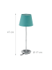 relaxdays Tischlampe in Türkis/ Silber - (H)47 x Ø 17 cm