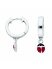Adeliás Damen 925 Silber Ohrringe / Creolen Marienkäfer Ø 12,7 mm in silber