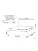 Beliani Doppelbett CASTELNAVET in Weiß/Schwarz - (W) 192 x (H) 120 x (L) 220 cm