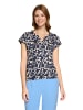 BETTY & CO Blusenshirt mit Gummizug in Dark Blue/Nature
