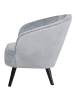 Beliani Sessel DALA in Grau/Braun - (W) 52 x (H) 76 x (L) 77 cm