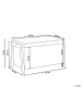 Beliani Bettbank EDLAND in Grau/Braun - (W) 75 x (H) 44 x (L) 43 cm