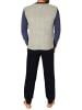 NORMANN Frottee Pyjama Schlafanzug & Bündchen - 82482 in blau