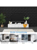 COSTWAY 50 Stück 3D Wandpaneele Diamant 30x30cm in Schwarz