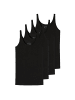 Schiesser T-Shirt 4er Pack in Schwarz