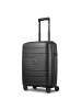 Redolz Essentials 11 4 Rollen Kabinentrolley 55 cm mit Dehnfalte black