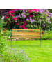 relaxdays Gartenbank in Natur - (B)126 x (H)73,5 x (T)52,5 cm