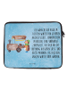 Mr. & Mrs. Panda Laptop Tasche Igel Maronen mit Spruch in Eisblau