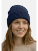 Yuhu Unisex Beanie Baumwolle Waffelstrick Wintermütze in Dunkel-Blau