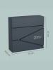 SONGMICS Briefkasten Poster in Anthrazit - (B)10.5 x (H)37 x (T)37 cm