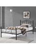 en.casa Metallbett Florenz in Schwarz (H)84cm (L)200cm (B)120cm