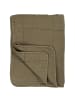 IB Laursen Vintage Quilt unifarben Baumwolldecke in olive