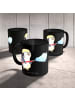 Mr. & Mrs. Panda Bedruckte Tasse Feuerwehrmann Held mit Spruch in Schwarz