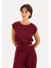 SMILODOX Crop Shirt Jorina in Bordeaux