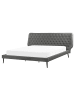 Beliani Doppelbett ESSONNE in Grau - (W) 208 x (H) 108 x (L) 219 cm