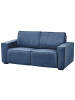 Beliani 2-Sitzer Sofa NUKARI in Blau/Schwarz - (W) 190 x (H) 93 x (L) 92 cm