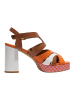 Fly London Sandalen in Weiß/Orange