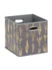 relaxdays 4 x Faltbox in Grau/ Gold - (B)28,5 x (H)29 x (T)28,5 cm