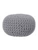 Beliani Pouf CONRAD in Grau - (W) 40 x (H) 25 x (L) 40 cm