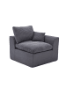ABRIHOME Einzelsitzsofa Stoffsofa mit Kissen in Grau