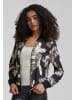 Cloud5ive Cloud5ive Damen Cloud5ive Damen Blouson Bomberjacke mit Blätter Print in black