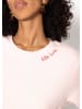 SASSYCLASSY T-Shirt mit LA DOLCE VITA Print in Rosa