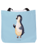 Mr. & Mrs. Panda Totebag Pinguin Marienkäfer ohne Spruch in Eisblau