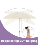 SONGMICS Sonnenschirm Sheld in Beige - (H)218x Ø200 cm