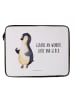 Mr. & Mrs. Panda Notebook Tasche Pinguin Marienkäfer mit Spruch in Weiß