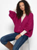 SASSYCLASSY Cardigan mit 3/4-Ärmeln in Fuchsia