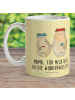 Mr. & Mrs. Panda Camping Tasse Bären mit Blumenkranz mit Spruch in Gelb Pastell