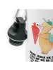 Mr. & Mrs. Panda Trinkflasche Fuchs Schulkind mit Spruch in Weiß