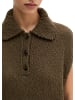 Marc O'Polo Ärmelloser Polo-Pullover loose in Burnt Coffee Melange