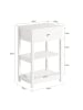 SoBuy Nachttisch in Reinweiß - (W) 30 x (H) 68 x (L) 45 cm