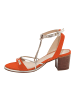 Les Tropéziennes par M Belarbi Lilonbuc-Sandalen mit Absatz aus Leder Orange