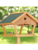 relaxdays Vogelfutterhaus in Natur/ Grün - (B)66 x (H)137 x (T)59 cm