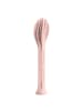 koziol KLIKK POCKET - Besteck-Set 3-teilig in organic pink