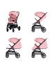 Chipolino Kombikinderwagen Ultera 3 in 1 in rosa