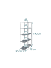relaxdays Lagerregal in Silber - (B)75 x (H)150 x (T)30 cm