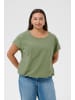 KAFFE curve Kurzarm-Bluse KCnana Loose fit in Sea Spray
