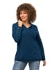 Ulla Popken Sweatshirt in mattes jeansblau