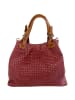 Florence Leder Handtasche, Umhängetasche Florence Tasche dunkelrot, bordeaux ca. 31cm