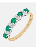 Diamant L'éternel Eternity-Ring aus 375 Gelbgold mit Diamant mit Smaragd