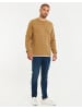 Threadbare Fleecepullover THB Fleece Crew Kisele in Braun