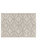 Beliani Geflochtener Teppich URLA in Beige/Schwarz - (W) 140 x (H) 200 x (L) 200 cm