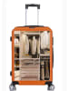 Cheffinger Reisekoffer ABS-03 Koffer 3-teilig Hartschale Trolley Set in Orange