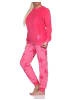 NORMANN Frottee Schlafanzug lang Bündchen Sterne - 81673 in pink