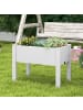 COSTWAY Gartenbeet selbstbewässernd 76x45x61cm in Weiß